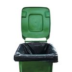 2Work Blk Wheelie Bin Liners Mduty Pk100