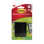 3M Command Med Pic Hanging Strips Blk P4