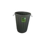 Addis Dustbin Base Rnd 90Ltr Blk B766Gry