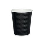 4Aces 8Oz Black Ripple Paper Cup Pk500