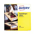 Avery Print Allerg Food Labels Pk300