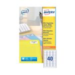 Avery Laser Mini Label 40X25Sheets White