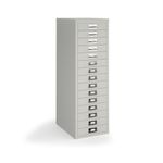 "Bisley Multi-Drawer, 15 Drawer Grey"