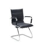 Bari Cantiliver Black Leather Chair