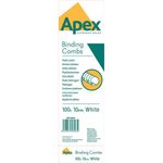 Fellowes Apex Plastic Comb P100 Wht 10Mm