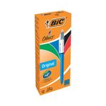 Bic 4 Colour Pen Bl/Bk/Rd/Gn Pk12 801867
