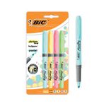 Bic Highlighter Grip Pastel Astd Pk4