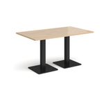 Brescia rect dining table square bases