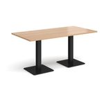 Brescia rect dining table square bases