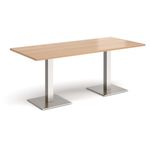 Brescia rect dining table square bases