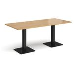 Brescia rect dining table square bases