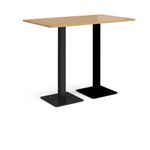 Brescia rect poseur table square bases