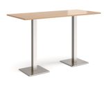 Brescia rect poseur table square bases