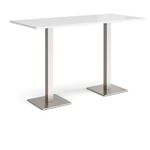 Brescia rect poseur table square bases