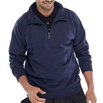 Quarter Zip Sweatshirt Navy Blue Xs