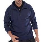 Quarter Zip Sweatshirt Navy Blue L