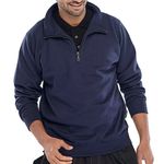 Quarter Zip Sweatshirt Navy Blue Xl