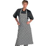 Beeswift Chef Bib Apron Blk/Wht Cheq