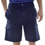 Cargo Pocket Shorts Navy Blue 36