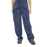 Ladies Pcot Trousers Navy Blue 26