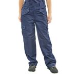 Ladies Pcot Trousers Navy Blue 40