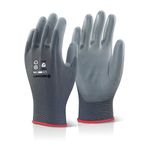 Pu Coated Glove Grey Xl