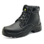 6 Eyelet Pu Rubber Boot Blk Sz 6