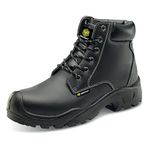 6 Eyelet Pu Rubber Boot Blk Sz 7