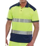 2 Tone Hi Vis Polo Shirt Ylw/Blu Xl