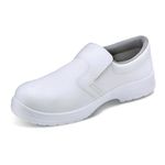 Micro Fibre Slip-On S2 Shoe Wht 10.5