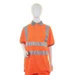 Ladies Hi Vis S/S Polo Orange L