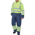 2Tone Hi Vis Coverall Sylw/Nblu S