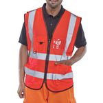 Exec Hi Vis Waistcoat Red M