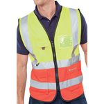 Hi Vis Exec Waistcoat Sylw/Red 4Xl