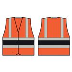 Beeswift Hi Vis Vest Org/Black M