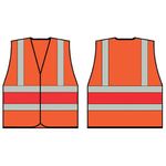 Beeswift Hi Vis Vest Org/Red S