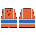 Beeswift Hi Vis Vest Org/Rblue 3Xl