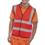 Hi Vis Waistcoat Red Xs