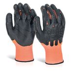 Cut Res Coated Impact Gloves Org L