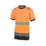 Hi Vis 2Tone S/Slve Tshirt Or/Bk Med