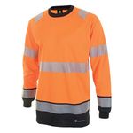 Hi Vis L/S T-Shirt Org/Blk L