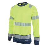 Hi Vis Sweatshirt Syellow/Nblue 2Xl