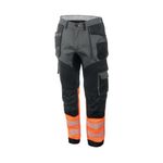 Hi Vis 2Tone Trousers Org/Blk 30S