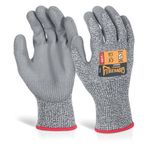 Glovezilla Pu Palm Ctd Gloves Gy Xl