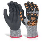 Nitrile Palm Coated Gloves Grey M