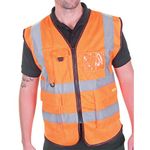 Executive Mesh Waistcoat Orange 5Xl