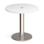 Monza circ dining table with power mod