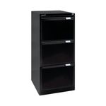 Filing Cabinet 3Drawer Lock Black Bs3E