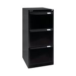 Filing Cabinet 3Drawer Lock Black Bs3E