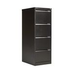 Filing Cabinet 4Drawer Lock Blk Bs4E